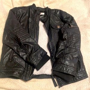 Kids H&M vegan leather jacket